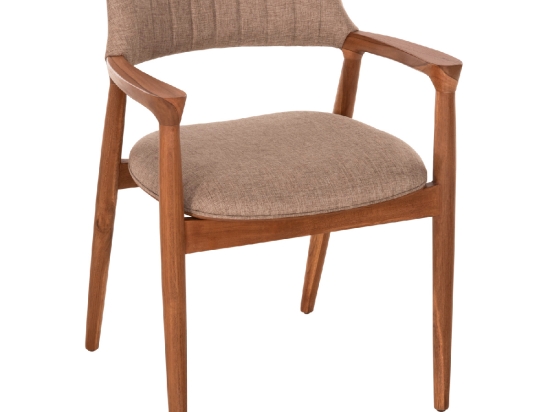 ΠΟΛΥΘΡΟΝΑ JAMES HM18259 TEAK WOOD ΜΕ ΣΑΜΠΑΝΙ ΥΦΑΣΜΑ 57x52x76Υεκ.