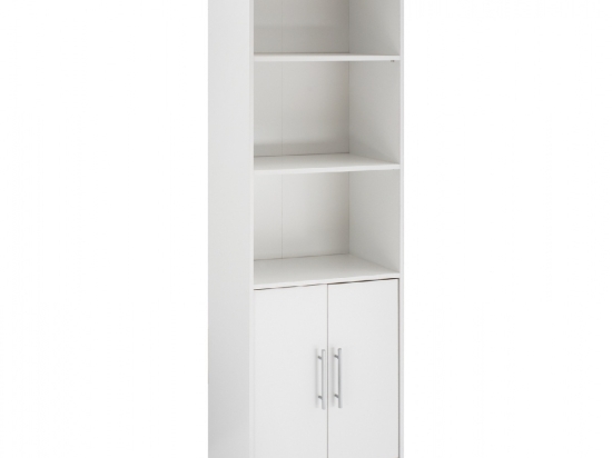 ΒΙΒΛΙΟΘΗΚΗ ΜΕΛΑΜΙΝΗΣ ENSLEY HM2027.05 ΣΕ ΛΕΥΚΗ ΑΠΟΧΡΩΣΗ 60x30x180 εκ.