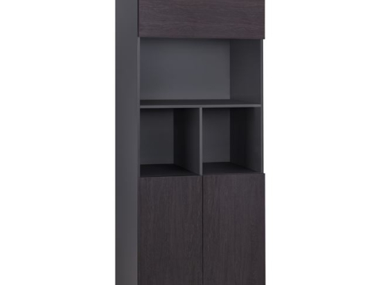 ΒΙΒΛΙΟΘΗΚΗ ΓΡΑΦΕΙΟΥ ΕΠΑΓΓΕΛΜΑΤΙΚΗ ROSEWOOD HM2089 ΜΕΛΑΜΙΝΗ ΓΚΡΙ-WENGE 80Χ40Χ200Υεκ.