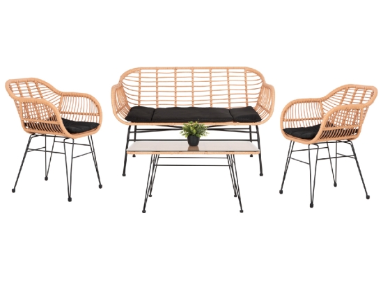 ΣΕΤ ΣΑΛΟΝΙ ΕΞΩΤΕΡΙΚΟΥ ΧΩΡΟΥ 4ΤΜΧ ALLEGRA HM21052 WICKER-ΜΕΤΑΛΛΟ