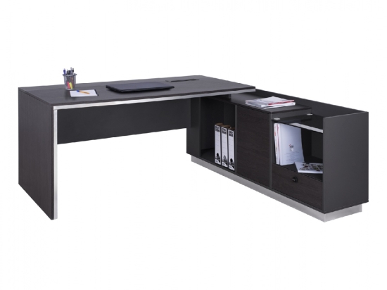ΓΡΑΦΕΙΟ ΕΠΑΓΓΕΛΜΑΤΙΚΟ ΔΕΞΙΑ ΓΩΝΙΑ ROSEWOOD HM2112R 200X160X76Υ εκ.
