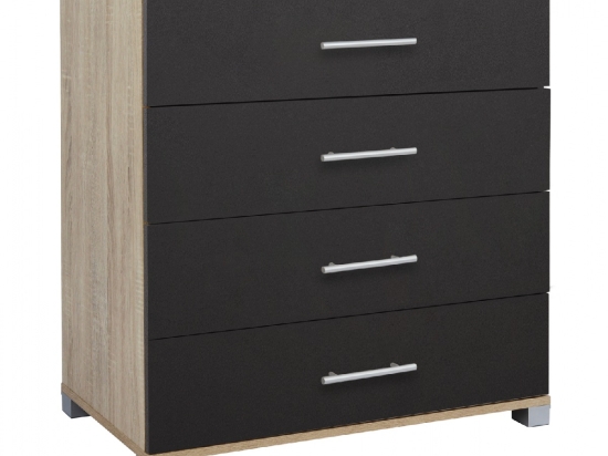 ΣΥΡΤΑΡΙΕΡΑ ΜΕΛΑΜΙΝΗΣ BRIANA HM2204.04 ME 4 ΣΥΡΤΑΡΙΑ SONAMA-ΓΚΡΙ 75x40x83Υ εκ.