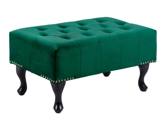 ΤΑΜΠΟΥΡΕ T.CHESTERFIELD EMMA HM226.03 ΚΥΠΑΡΙΣΣΙ ΒΕΛΟΥΔΟ-ΜΑΥΡΑ ΠΟΔΙΑ 80x45x40Υεκ