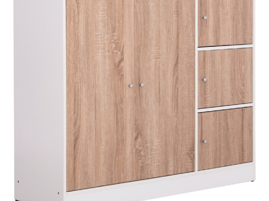 ΝΤΟΥΛΑΠΙ ΜΕ 4 ΑΠΟΘ.ΧΩΡΟΥΣ MATIN HM2480.01 SONAMA OAK-ΛΕΥΚΗ ΜΕΛΑΜΙΝΗ 117x39,5x99,5Υεκ