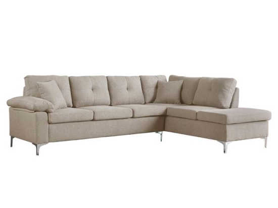 ΚΑΝΑΠΕΣ ΓΩΝΙΑ ΔΕΞΙΑ ZAILA HM3086R ΥΦΑΣΜΑ ΜΠΕΖ 282x197x90 εκ.