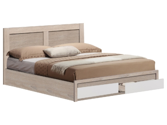 ΚΡΕΒΑΤΙ CAPRI HM312.16 ΜΕ 2 ΣΥΡΤΑΡΙΑ SONAMA ΛΕΥΚΟ ΓΙΑ ΣΤΡΩΜΑ 150x200 εκ.