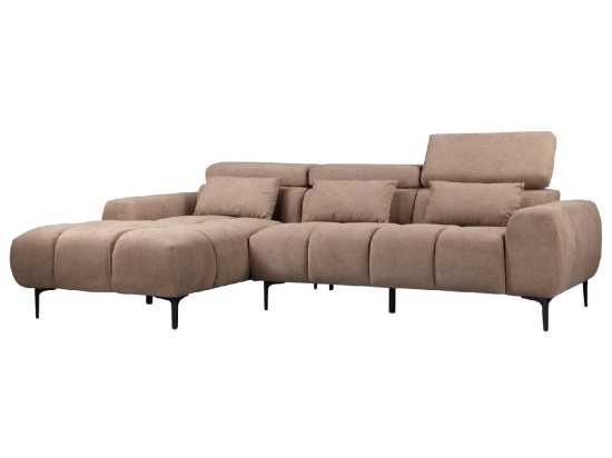 ΚΑΝΑΠΕΣ ΑΡΙΣΤΕΡΗ ΓΩΝΙΑ DIVYA HM3267.01L ΣΥΝΘ.SUEDE ΑΝΟΙΧΤΟ ΚΑΦΕ 264x175x99Υεκ.