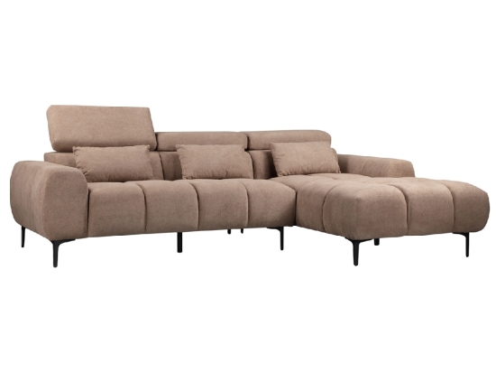 ΚΑΝΑΠΕΣ ΔΕΞΙΑ ΓΩΝΙΑ DIVYA HM3267.01R ΣΥΝΘ.SUEDE ΑΝΟΙΧΤΟ ΚΑΦΕ 264x175x99Υεκ.