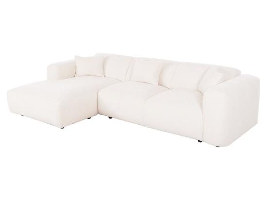 ΚΑΝΑΠΕΣ ΓΩΝΙΑ (ΑΡΙΣΤΕΡΗ) BRICKEN HM3275.02L ΛΕΥΚΟ ΥΦΑΣΜΑ 110-282x98-160x72Υεκ.