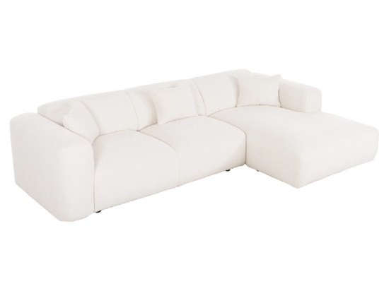 ΚΑΝΑΠΕΣ ΓΩΝΙΑ BRICKEN HM3275.02R ΛΕΥΚΟ ΥΦΑΣΜΑ 110-282x98-160x72Υεκ.