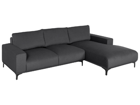 ΚΑΝΑΠΕΣ ΓΩΝΙΑ (ΔΕΞΙΑ) NOA HM3278.02R ΑΝΘΡΑΚΙ ΥΦΑΣΜΑ 288x90-157x67-80Υεκ.