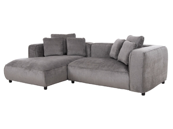 ΚΑΝΑΠΕΣ ΓΩΝΙΑ (ΑΡΙΣΤΕΡΗ) 3-ΘΕΣΙΟΣ GRACE HM3280.03L ΓΚΡΙ ΥΦΑΣΜΑ 252x160x70-90Υεκ