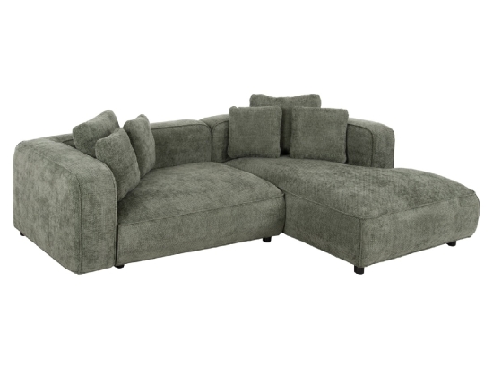 ΚΑΝΑΠΕΣ ΓΩΝΙΑ 3-ΘΕΣΙΟΣ GRACE HM3280.05R ΠΡΑΣΙΝΟ ΥΦΑΣΜΑ 252x105-160x70-90Υεκ.