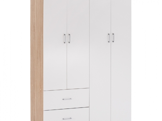 ΝΤΟΥΛΑΠΑ 4ΦΥΛΛΗ ME 2 ΣΥΡΤΑΡΙΑ BLAKELY HM339.06 SONAMA ΛΕΥΚΗ 120Χ42,5Χ180,5 εκ.