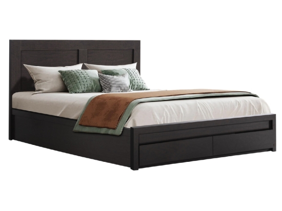 ΚΡΕΒΑΤΙ ΜΕΛΑΜΙΝΗΣ CAPRI HM399.11 ΜΕ 2ΣΥΡΤΑΡΙΑ-WENGE- ΓΙΑ ΣΤΡΩΜΑ 160x200εκ.