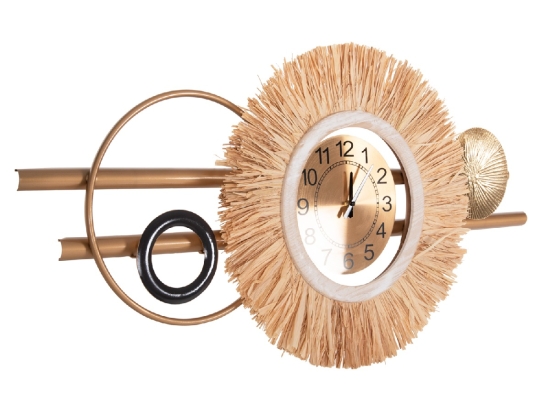 ΡΟΛΟΙ ΤΟΙΧΟΥ HM4200 ΜΕΤΑΛΛΟ & ΙΝΕΣ RAFFIA ΣΕ ΓΗΙΝΑ ΧΡΩΜΑΤΑ 100x49Υεκ.