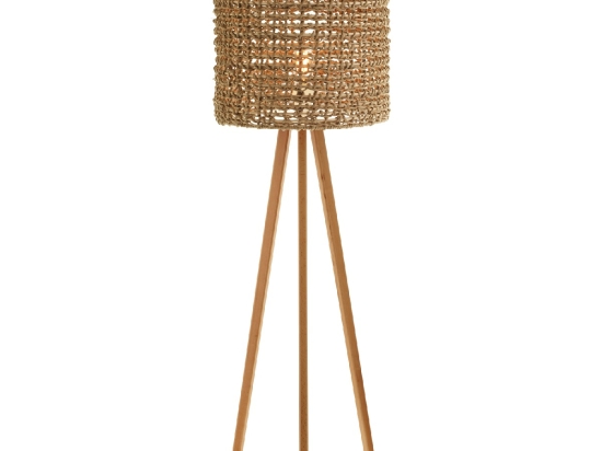 ΕΠΙΔΑΠΕΔΙΟ ΦΩΤΙΣΤΙΚΟ HM4352 RUBBERWOOD-RATTAN-SEAGRASS ΣΕ ΦΥΣΙΚΟ Φ36x149,5Υεκ.
