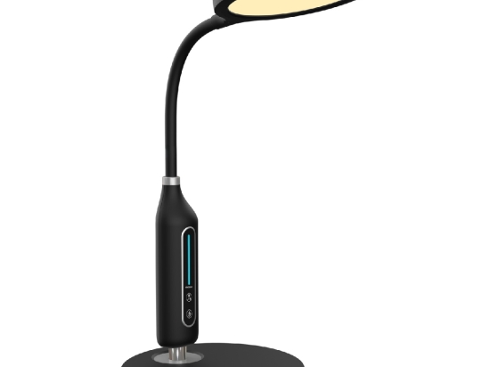 ΦΩΤΙΣΤΙΚΟ ΓΡΑΦΕΙΟΥ LED BLAIN HM4460.02 ΜΑΥΡΟ ABS & ΣΙΛΙΚΟΝΗ Φ18,5x40,7Υ εκ.