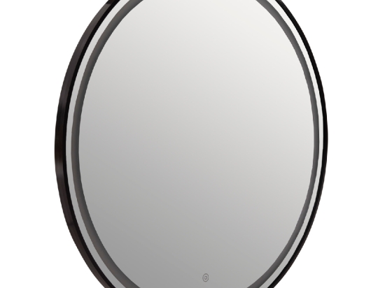 ΚΑΘΡΕΠΤΗΣ ΤΟΙΧΟΥ ΣΤΡΟΓΓΥΛΟΣ ROUNDER HM4503.01 ΑΛΟΥΜΙΝΙΟ ΣΕ ΜΑΥΡΟ-ΦΩΤΙΣΜΟΣ LED Φ80εκ.