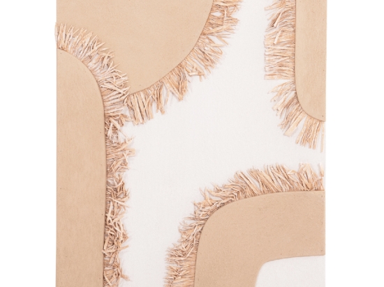 ΠΙΝΑΚΑΣ ΟΡΘΟΓΩΝΙΟΣ ΣΕΙΡΑ SANTORINI HM4533 MDF ΥΠΟΛΕΥΚΟ-ΚΑΦΕ-ΚΡΟΣΙΑ ΜΠΕΖ 60x4,5(πάχος)x80Υεκ