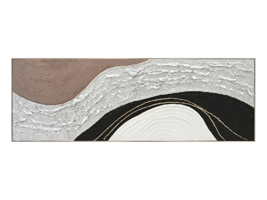 ΠΙΝΑΚΑΣ ΤΟΙΧΟΥ ABSTRACT HM4552.01 ΜΕ ΚΟΡΝΙΖΑ ΜΠΕΖ-ΚΑΜΒΑΣ- ΧΕΙΡΟΠΟΙΗΤΟΣ 152x4.5x52Υεκ.
