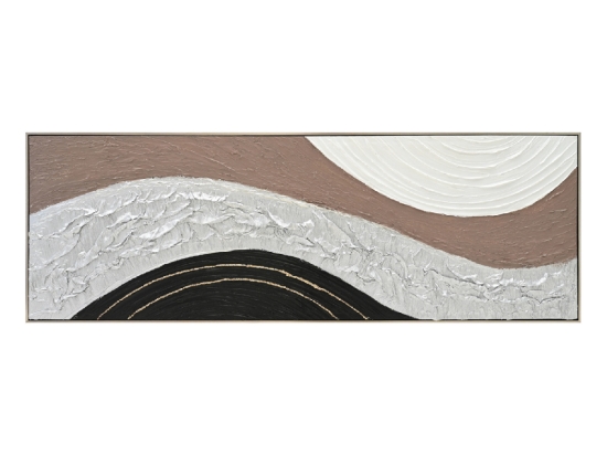 ΠΙΝΑΚΑΣ ΤΟΙΧΟΥ ABSTRACT HM4552.02 ΜΕ ΚΟΡΝΙΖΑ ΜΠΕΖ-ΚΑΜΒΑΣ-ΧΕΙΡΟΠΟΙΗΤΟΣ 152x4.5x52Υεκ.