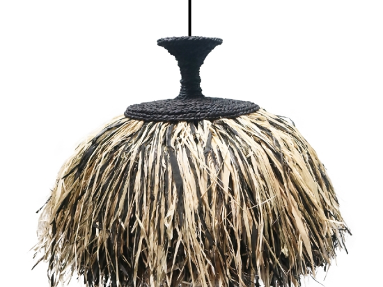 ΦΩΤΙΣΤΙΚΟ ΟΡΟΦΗΣ ORDEM HM4716 ΚΑΠΕΛΟ ΙΝΕΣ SISAL & ΜΠΑΝΑΝΑΣ-ΜΑΥΡΟ & ΦΥΣΙΚΟ Φ60x50Υεκ