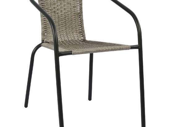 ΠΟΛΥΘΡΟΝΑ ΚΑΡΕΚΛΑ CAMEL HM5015.01 ΓΚΡΙ ΜΕΤΑΛΛΙΚΗ ΜΕ WICKER 48x48-53x72 εκ.