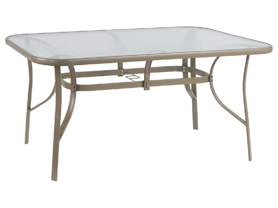 ΤΡΑΠΕΖΙ BRUNO 150X90Χ72Υεκ. ΜΕΤΑΛΛΙΚΟ ΣΑΜΠΑΝΙ ΜΕ ΓΥΑΛΙΝΗ ΕΠΙΦΑΝΕΙΑ HM5145.04