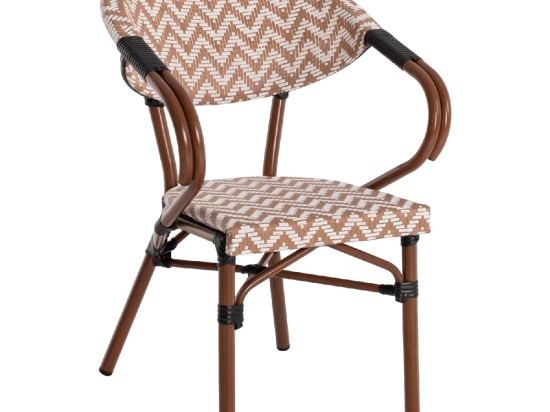ΠΟΛΥΘΡΟΝΑ BAMBOO LOOK HM5861.03 ΚΑΦΕ-ΛΕΥΚΟ 58.5x58x82Υεκ.