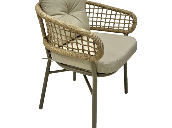 ΠΟΛΥΘΡΟΝΑ ΑΛΟΥΜΙΝΙΟΥ ΜΟΚΑ ΕΠΑΓΓΕΛΜ. RATTAN & ΜΑΞΙΛΑΡΙ ΜΠΕΖ HM5863.02 60x56x84 εκ.