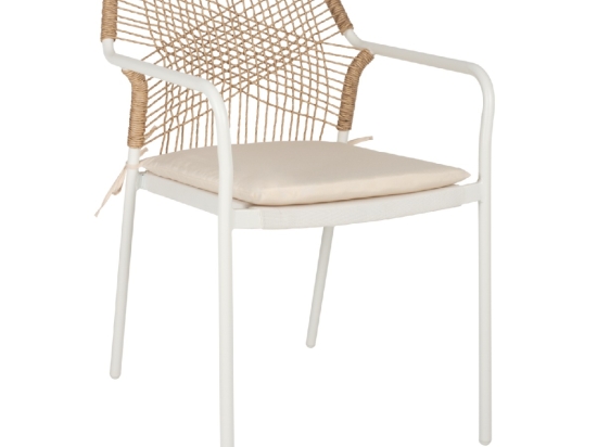 ΠΟΛΥΘΡΟΝΑ ΑΛΟΥΜΙΝΙΟΥ TROTTER HM5865.12 ΛΕΥΚΟΣ ΣΚΕΛΕΤΟΣ ΜΕ WICKER ΜΠΕΖ & ΕΚΡΟΥ ΜΑΞΙΛΑΡΙ