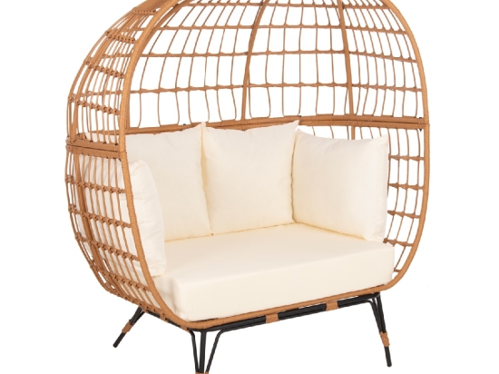 ΠΟΛΥΘΡΟΝΑ ΦΩΛΙΑ MIAMI 2 ΑΤΟΜΩΝ ΤΥΠΟΥ RATTAN HM5870.11 132.5x90x154Υεκ