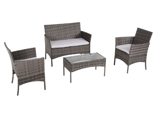 ΣΕΤ ΣΑΛΟΝΙ 4ΤΜΧ STASIA HM6089.02 ΣΥΝΘ.RATTAN ΓΚΡΙ-ΜΠΕΖ ΜΑΞΙΛΑΡΙΑ