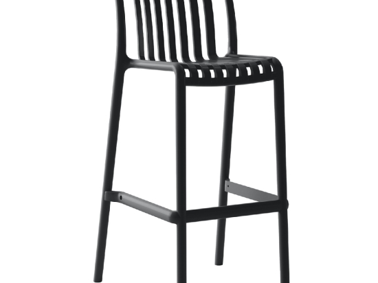 ΣΚΑΜΠΟ BAR ΠΟΛΥΠΡΟΠΥΛΕΝΙΟΥ CONVEE HM6098.02 ΜΑΥΡΟ 38,5x49,5x102Υεκ.