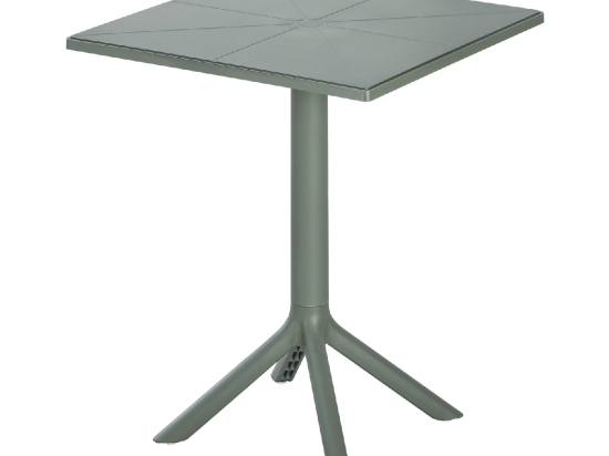 ΤΡΑΠΕΖΙ ΠΟΛΥΠΡΟΠΥΛΕΝΙΟΥ ΤΕΤΡΑΓΩΝΟ TERRIN HM6125.15 DARK OLIVE 60x60x75Υεκ.
