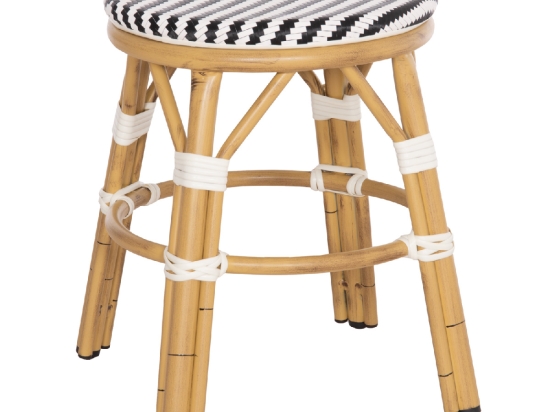 ΣΚΑΜΠΟ ΑΛΟΥΜΙΝΙΟΥ CHINO HM6285.03 BAMBOO LOOK-TEXTILENE ΛΕΥΚΟ-ΜΑΥΡΟ Φ36x46Υεκ.
