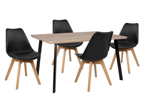 ΣΕΤ ΤΡΑΠΕΖΑΡΙΑΣ 5ΤΜΧ HM10347 ΤΡΑΠΕΖΙ 140x80x76 cm & 4 ΚΑΡΕΚΛΕΣ VEGAS