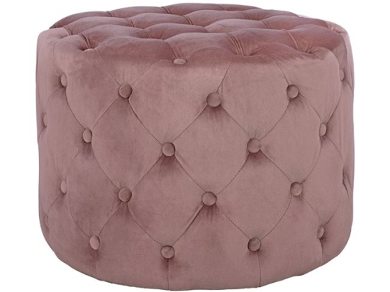 ΣΚΑΜΠΟ KASSIE  ΣΑΠΙΟ ΜΗΛΟ ΒΕΛΟΥΔΟ ΤΥΠΟΥ CHESTERFIELD HM8406.02 Φ60x43Υ εκ.