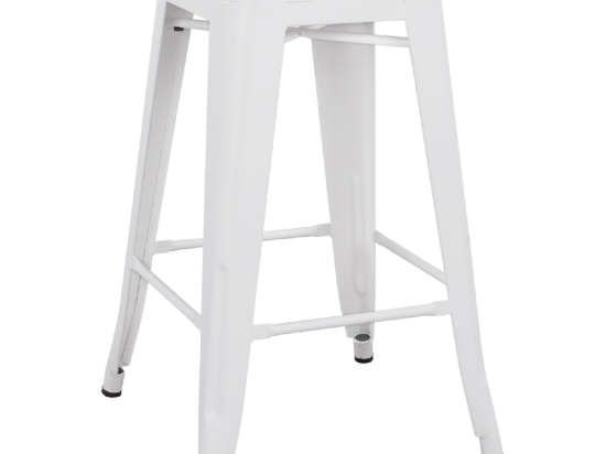 ΣΚΑΜΠΟ ΜΕΣΑΙΟΥ ΥΨΟΥΣ ΜΕΤΑΛΛΙΚΟ MELITA-PRO HM8573.41 ΛΕΥΚΟ ΜΑΤ 43x43x67Υεκ.