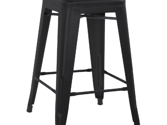 ΣΚΑΜΠΟ ΜΕΣΑΙΟΥ ΥΨΟΥΣ ΜΕΤΑΛΛΙΚΟ MELITA-PRO HM8573.42 ΜΑΥΡΟ ΜΑΤ 43x43x67Υεκ.