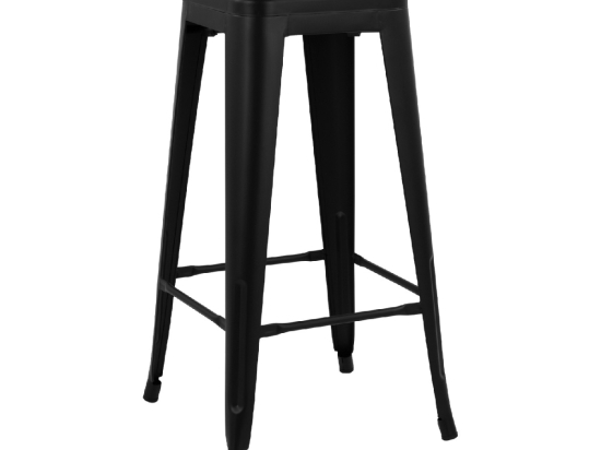 ΣΚΑΜΠΟ BAR ΜΕΤΑΛΛΙΚΟ MELITA ΣΕ ΜΑΥΡΟ ΜΑΤ 43x43x76Y εκ. HM8642.22