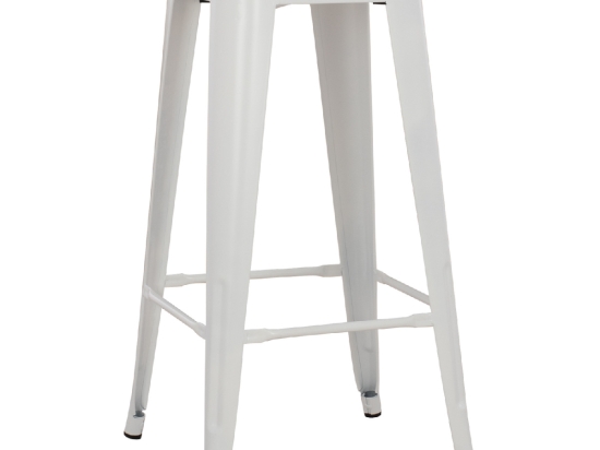 ΣΚΑΜΠΟ ΜΠΑΡ ΜΕΤΑΛΛΙΚΟ MELITA-PRO HM8642.41 ΣΕ ΛΕΥΚΟ ΜΑΤ 43x43x78Υεκ.