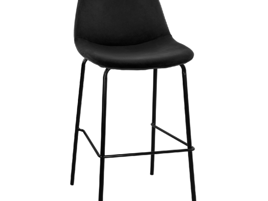 ΣΚΑΜΠΟ VINCENT HM9298.14 ΜΕΣΑΙΟΥ ΥΨΟΥΣ ΜΑΥΡΟ ΜΕ ΜΕΤΑΛΛΙΚΑ ΠΟΔΙΑ 47x51x96 εκ.