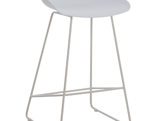 ΣΚΑΜΠΟ ΜΠΑΡ NAILA HM9299.01 ΛΕΥΚΟ ΜΕΣΑΙΟΥ ΥΨΟΥΣ 44x44x74Yεκ.