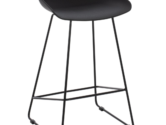 ΣΚΑΜΠΟ ΜΠΑΡ NAILA HM9299.02 ΜΑΥΡΟ ΜΕΣΑΙΟΥ ΥΨΟΥΣ 44x44x74Yεκ.