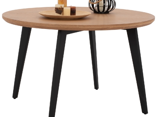 ΤΡΑΠΕΖΙ LAGERT HM9306.01 ΣΤΡΟΓΓΥΛΟ ΜΕ ΚΑΠΛΑΜΑ ΔΡΥΟΣ ΣΕ ΣΤΥΛ ΡΟΥΣΤΙΚ Φ120x75Yεκ.