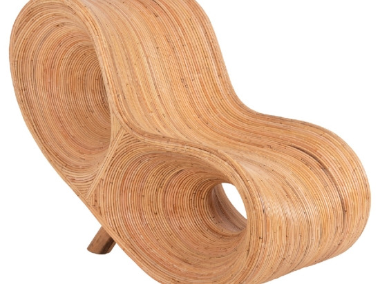 ΠΟΛΥΘΡΟΝΑ CURVY LOUNGE HM9645.01 ΑΠΟ RATTAN ΣΕ ΦΥΣΙΚΗ ΑΠΟΧΡΩΣΗ 63x128x97Y εκ.