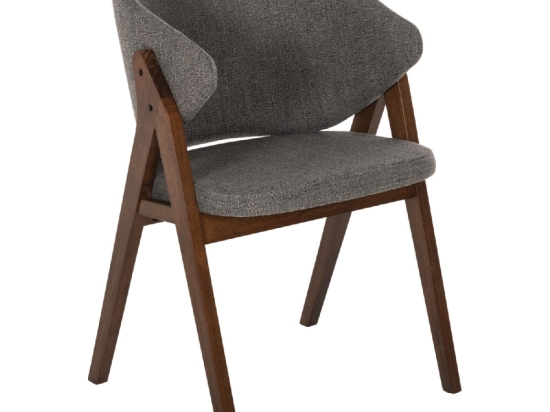 ΚΑΡΕΚΛΑ HANA HM9746.02 RUBBERWOOD ΣΕ ΚΑΡΥΔΙ ΧΡΩΜΑ-ΓΚΡΙ ΥΦΑΣΜΑ 55x60x84Yεκ.