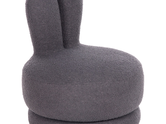 ΣΚΑΜΠΟ ΜΕ ΠΛΑΤΗ ΠΕΡΙΣΤΡΕΦΟΜΕΝΟ FRIVO HM9774.01 ΓΚΡΙ TEDDY ΥΦΑΣΜΑ 51x51x61Υεκ